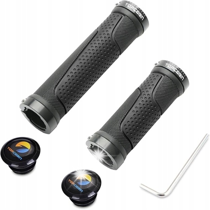 TOPCABIN kerékpár markolatok, csúszásmentes, ergonomikus, 2 darabos készlet, 130mm, fekete