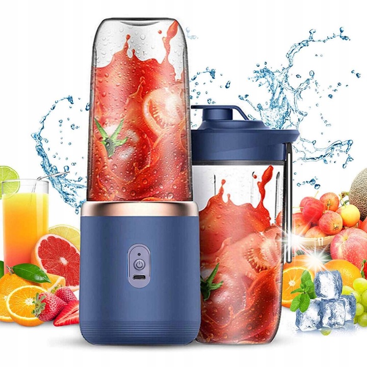 Miniaturowy Rozdrabniacz Electric, 1.6L, 300W, Sticla, Otel Inoxidabil, 2 Viteze, Set Complet