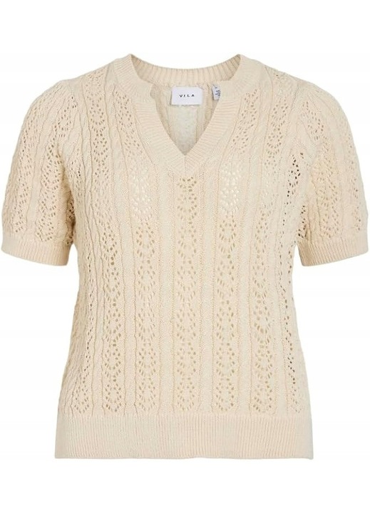Női pulóver, Vila, Bézs, Pamut/Poliészter, XL INTL