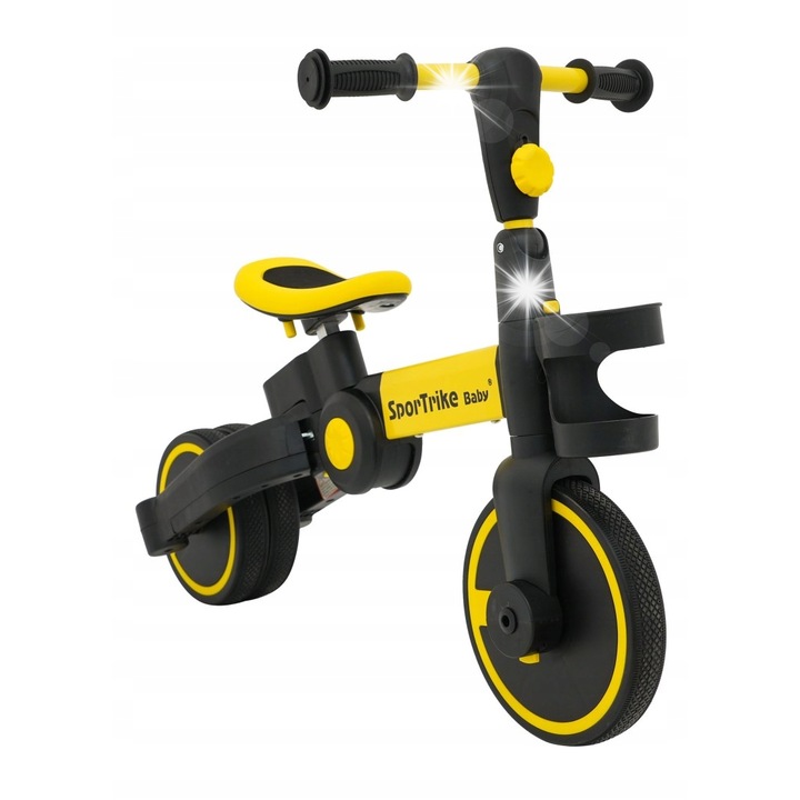 Детски велосипед SporTrike, модел 3 в 1, многоцветен, с родителска дръжка