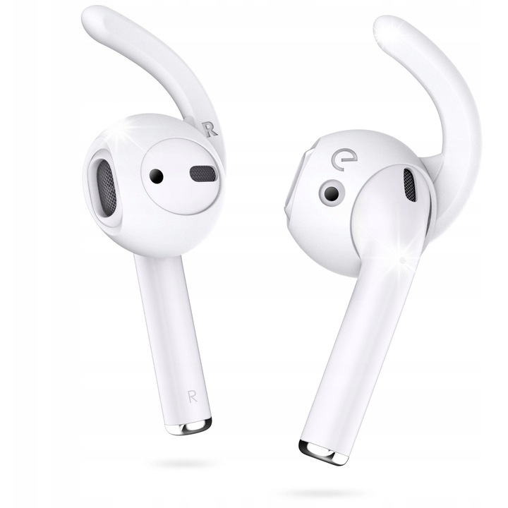 Аксесоари за слушалки EarBuddyz, KeyBudz, силикон, прозрачни, за AirPods 1/2, EarPods