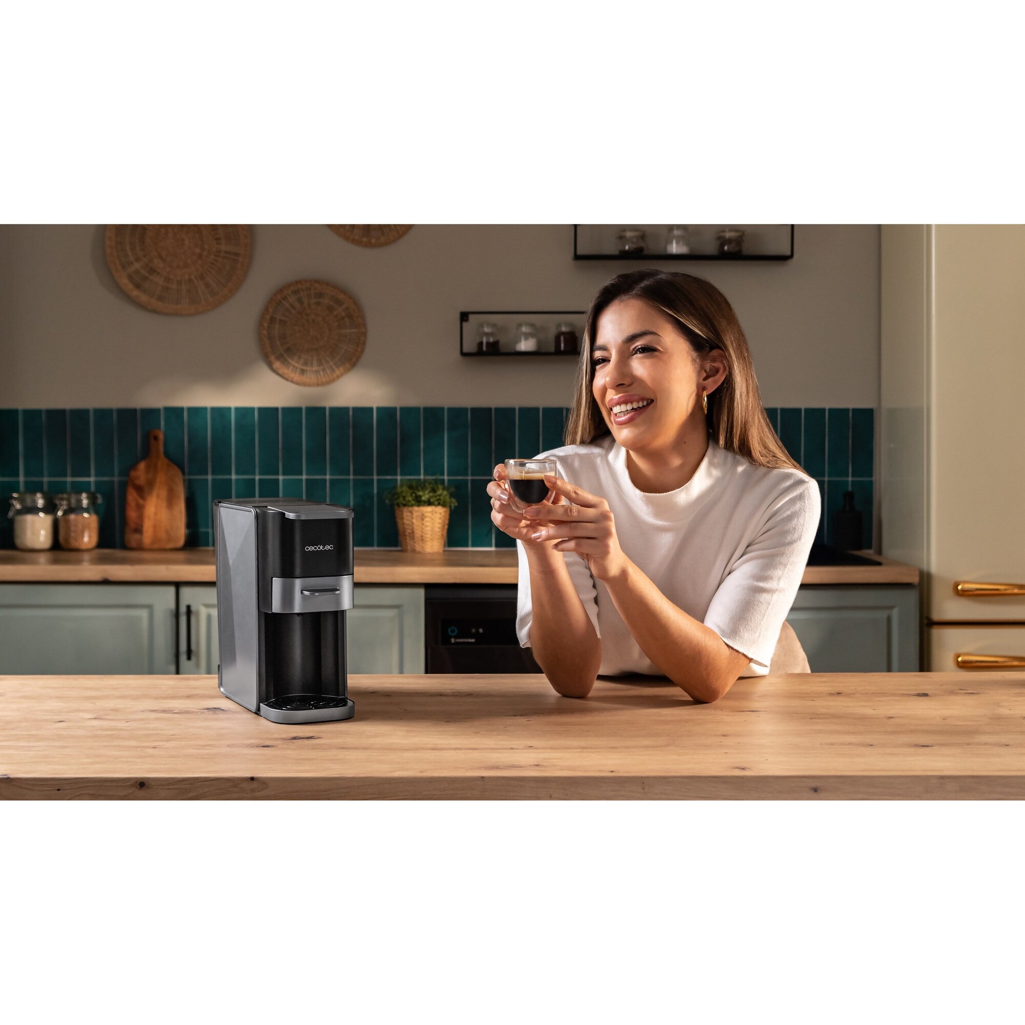Cafetieră CECOTEC Freestyle Compact, inox, 1000 W, 1.25 l, negru