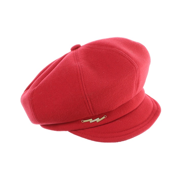 Sapca de dama, Buticcochet, din acril si poliester, marime 56-58, Rosu - BSC779