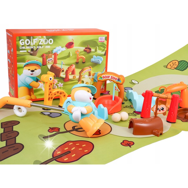 Set de golf pentru copii Ramiz, cu sunete si accesorii, 30x45cm