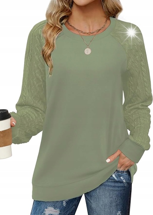 Női pulóver, zöld, 2XL INTL