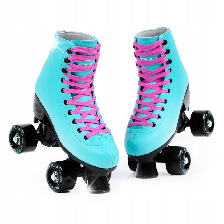 Ролери SMJ Sport Pixi, 39, мента, с гумени колела 54x32мм, лагери ABEC7, система за връзки