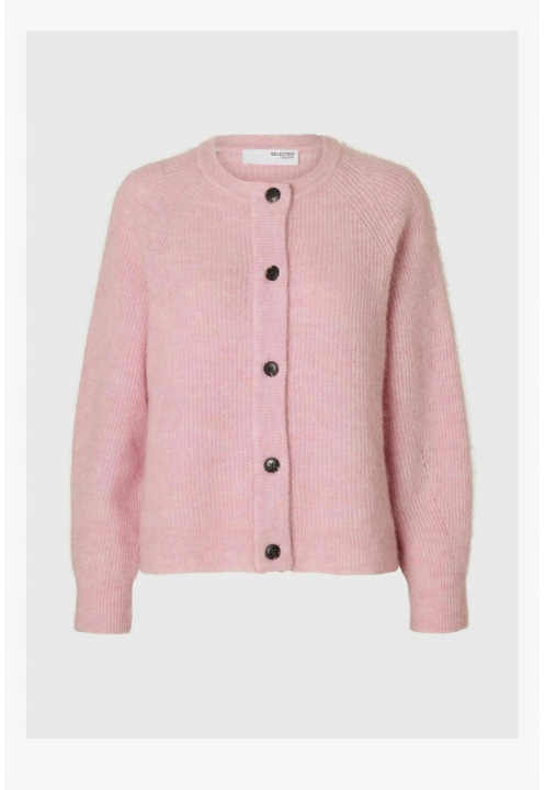 Női kardigán, Selected Femme, Gyapjú, Rózsaszín, XL INTL