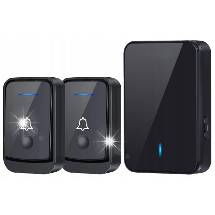 Sonerie fara fir, Spreest, set 2 transmitatoare, impermeabil, 48 melodii, 300m, 110dB