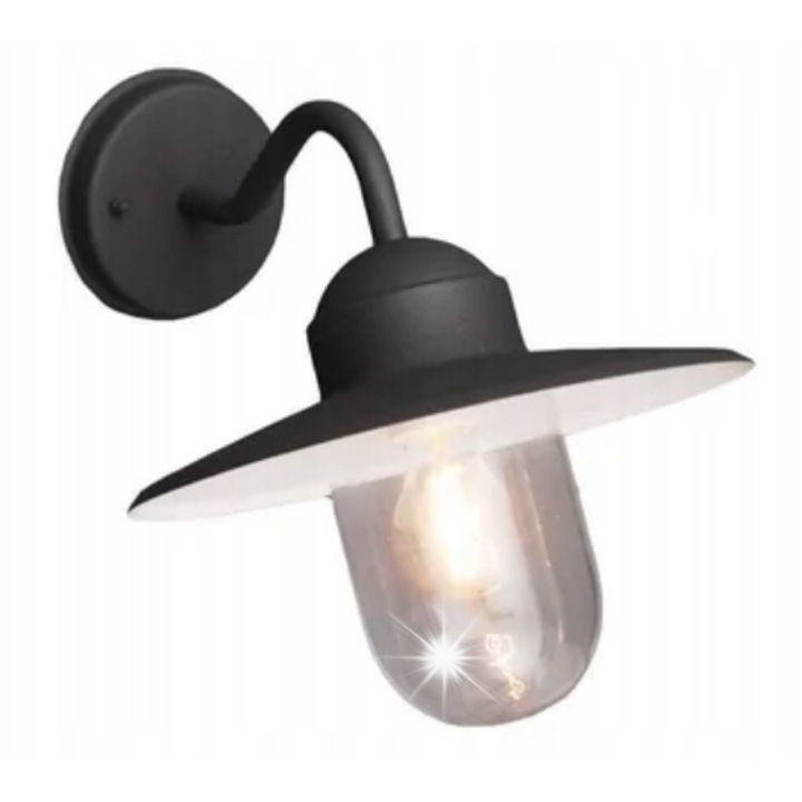 Външен аплик, 34x29x25см, метал, черен, E27 60W