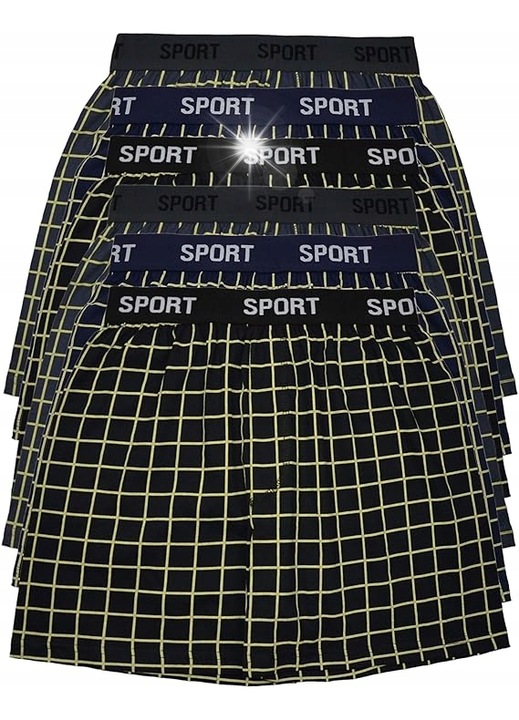 Boxeri barbatesti MioRalini, set 6 bucati, multicolor, bumbac moale, croiala clasica, M INTL