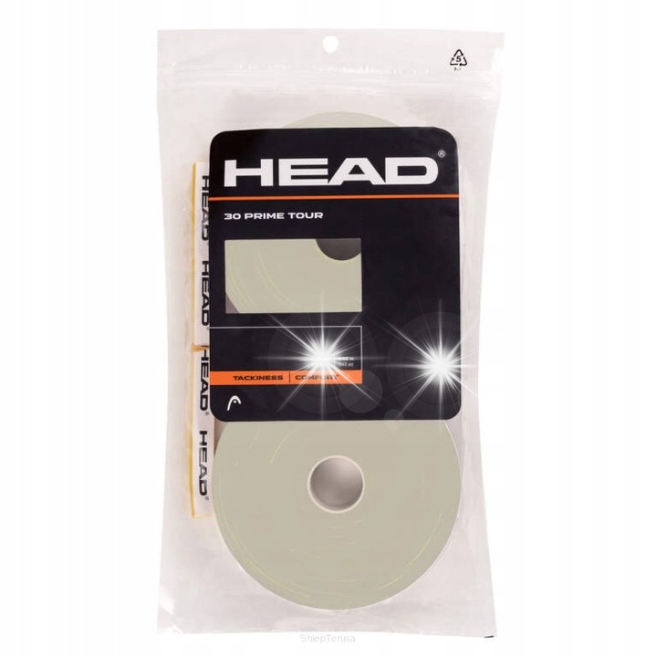 Owijki tenisowe Head Prime Tour x30, gri, 0.6mm