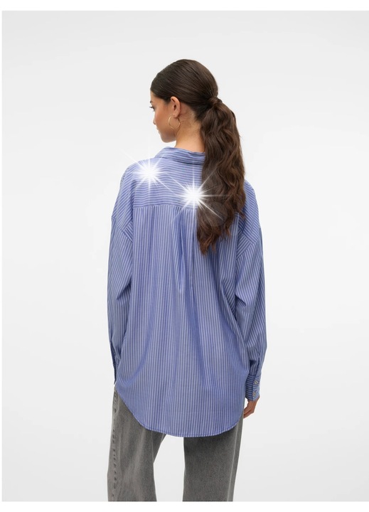 Elegáns Vero Moda ing, kék csíkos, minőségi anyagból, L INTL