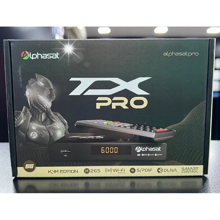 Dekóder TV Alphasat TX PRO, 4K Ultra HD, Wi-Fi, USB 2.0