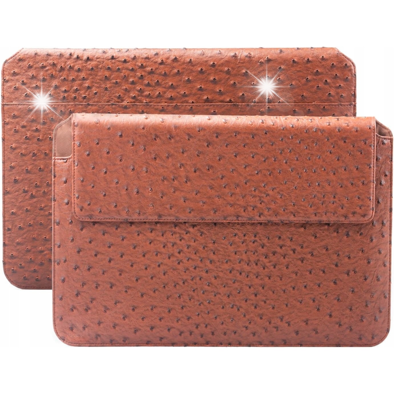 Etui laptop, iCues Piquante, pentru MacBook Pro si Air 13", 11,6"-14", imitatie piele strut, compact