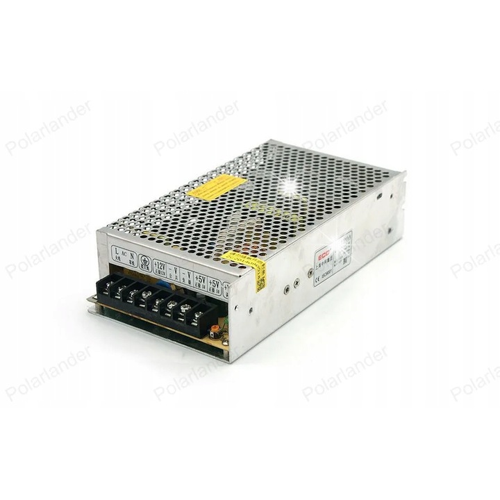 Sursa de alimentare cu impulsuri LED AC/DC 12V 10A 120W pentru Benzi LED, Compact, Siguranta la suprasarcina, Dimensiuni mici