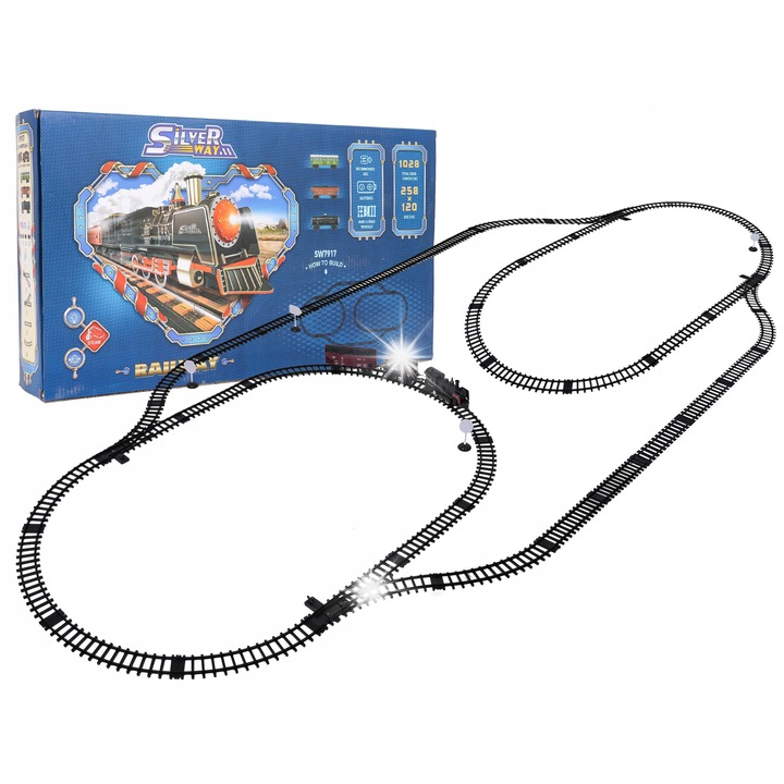 Játékvonatok, Ramiz, retro elektromos vonat, fények és hangok, többszínű, gyerekeknek