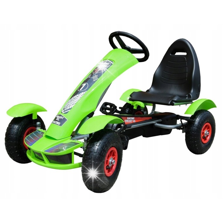 Детски картинг Ramiz, помпащи гуми, със спирачка, 106x61x85cm, 50kg