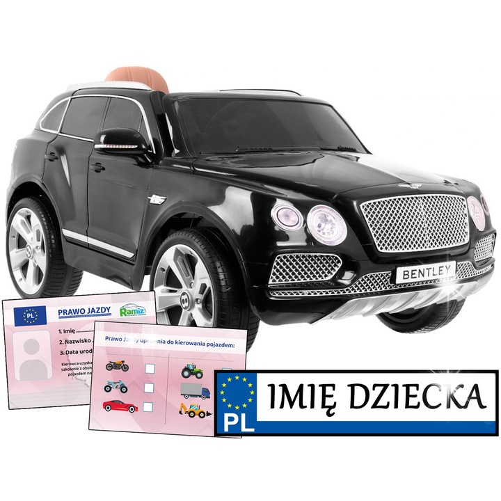 Masinuta electrica model Bentley Bentayga pentru copii, 2 viteze, roti EVA, 126x75x58cm