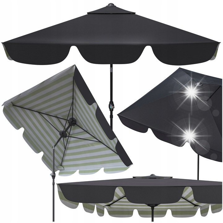 Градински чадър Carruzzo, сгъваем, 200x230см, полиестер, устойчив на атмосферни влияния, бежов