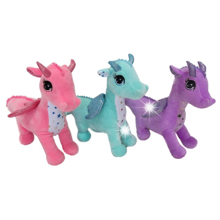 Плюшена играчка, Sun-Day, дракон, 25см, многоцветен