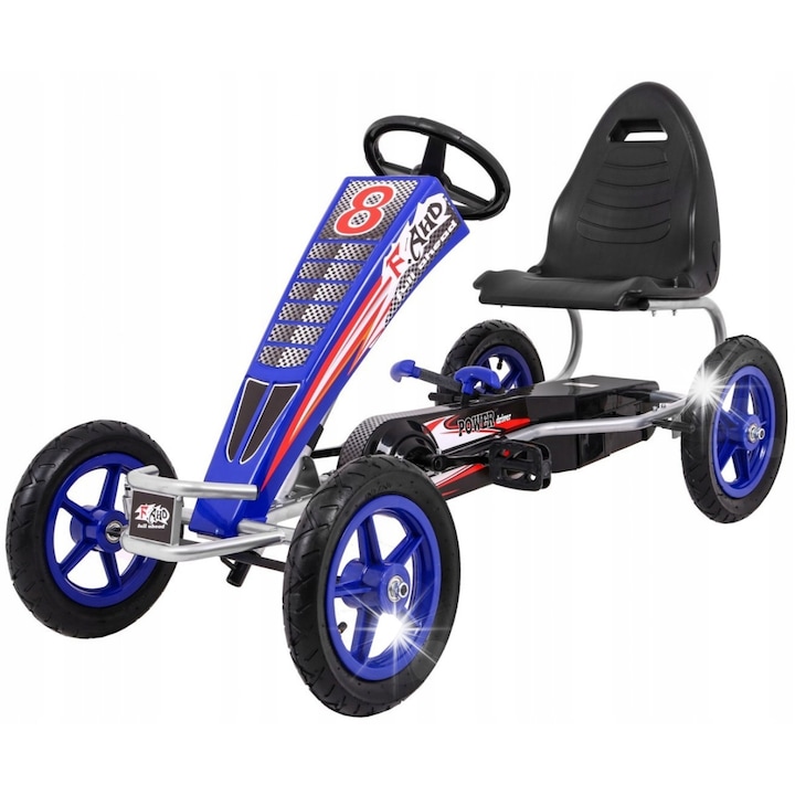 Детска кола Ramiz, Картинг, 122x57x73см, помпащи се гуми, ръчна спирачка, включен монтажен комплект