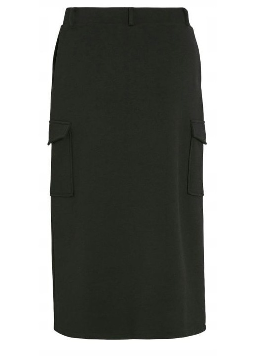 Елегантна дамска пола Vila, тип молив, черна, еластична материя, с джобове, S INTL