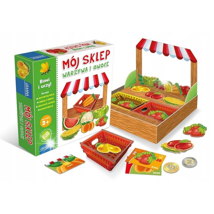 Granna társasjáték, Moj Sklep, oktató, 1 játékos, 190x190x38mm