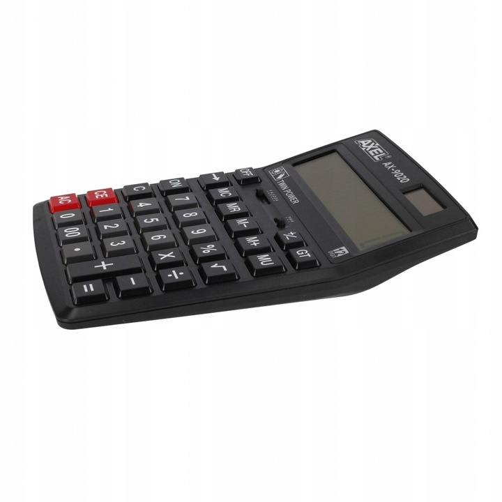 Calculator birou Axel, model AX-9020, 12 cifre, 16x21x3cm, negru