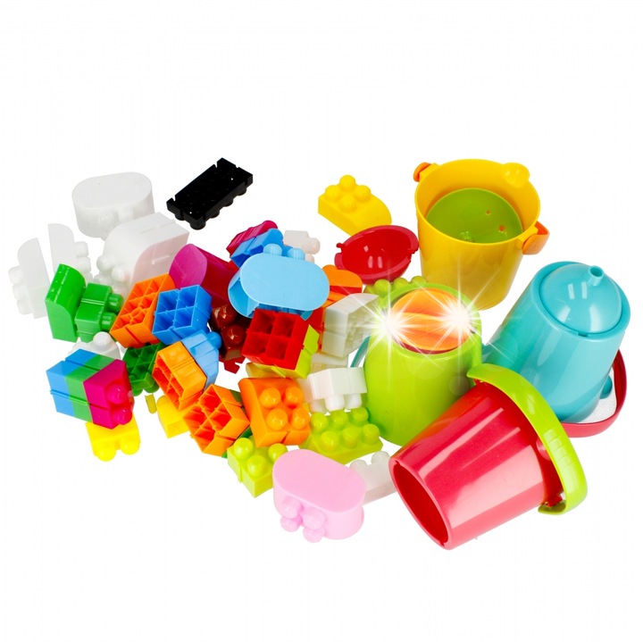 3 az 1-ben fürdőjáték készlet, poharak, többszínű, 4 darab