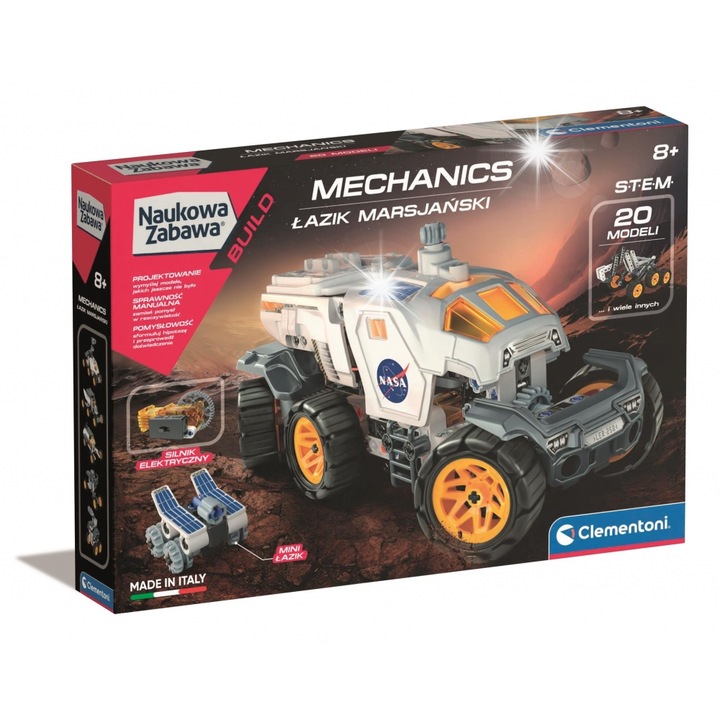 Lazik Marslakó építőkészlet, 8+, kettős játék, 4 irányú, gyerekeknek