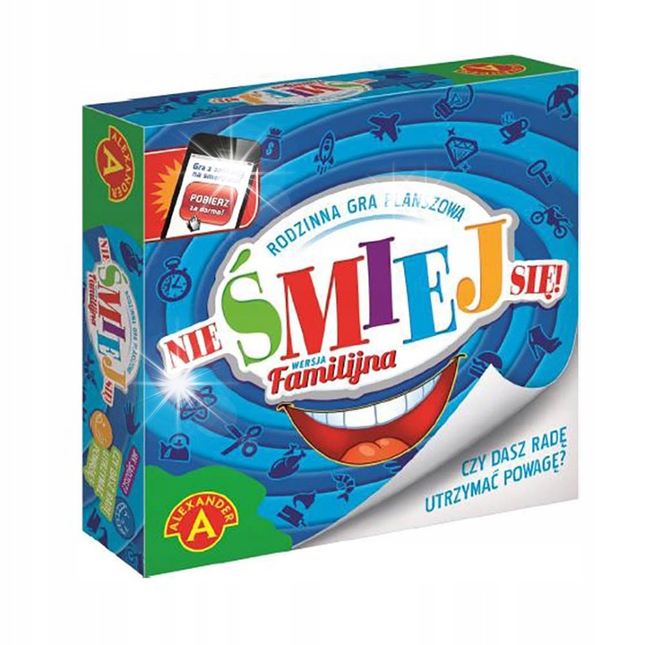 Joc de societate, Nie Smiej Sie, versiune familiala, 660 cuvinte, 12 pioni, multicolor
