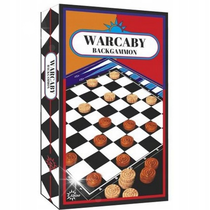 Társasjáték készlet, Dáma-Backgammon, 2 játékos, 5-99 év, 17x30x3,5cm