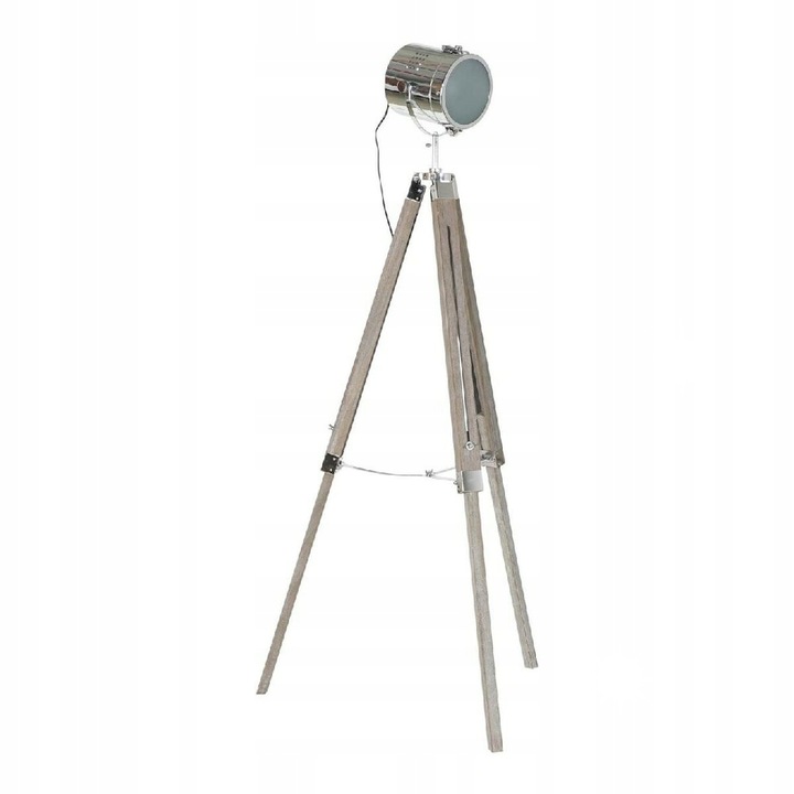 Lampa de podea DKD Home Decor, 142cm, lemn si metal, stil loft/industrial
