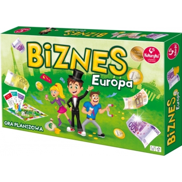 Biznes Európa társasjáték, családi készlet, 2-6 játékos