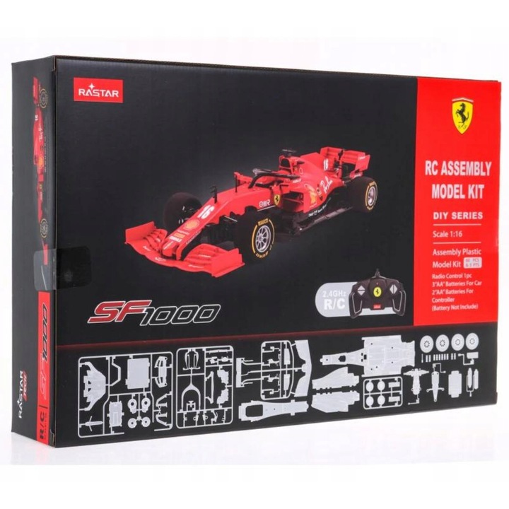 Masina de constructie, model Ferrari SF1000 1:16, Rastar, 35x13x7,8cm, 2.4Ghz