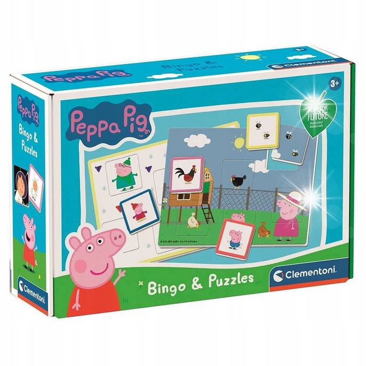 2 az 1-ben társasjáték, 24x16x7cm, 3-6 éves gyermekeknek