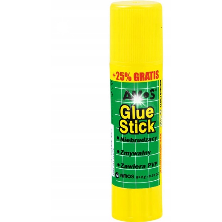 Set 30 adezivi in stift AMOS 10 g, alb, pentru copii