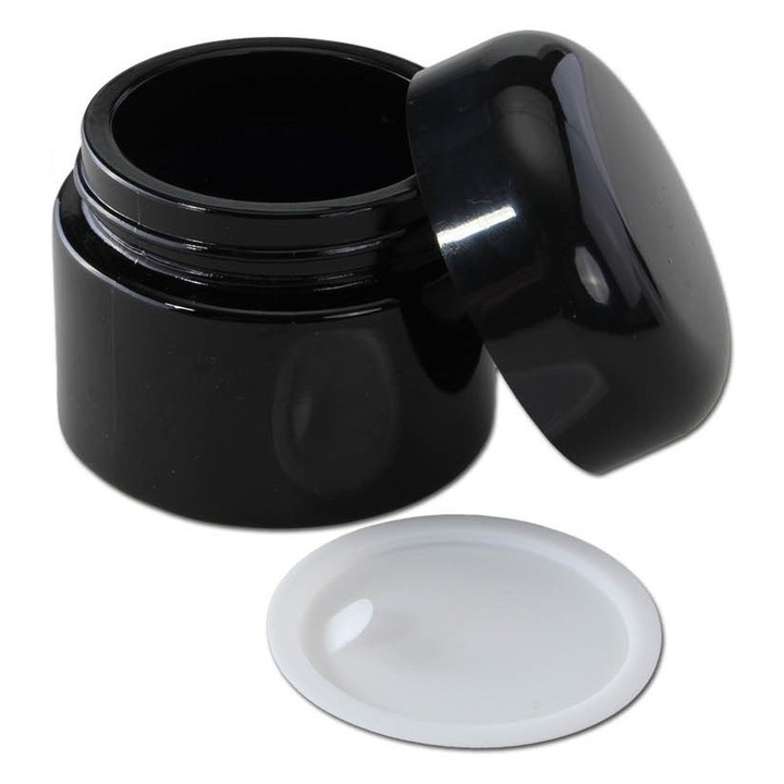 Borcan conservare cu capac pentru ceai, cafea, alimente, ierburi, flori, condimente, tutun, medicamente, etc Stash Violet gura larga, din sticla violeta depozitare, Protectie UV, capacitate 5ml