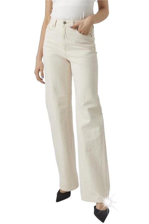 Blugi dama, Vero Moda, VMTESSA, picior drept, crem, W30-L30 US