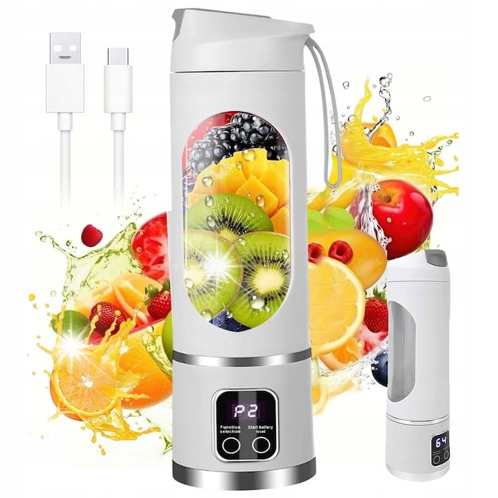 Storcator de suc electric, Kraft&Dele, 500ml, negru/argintiu