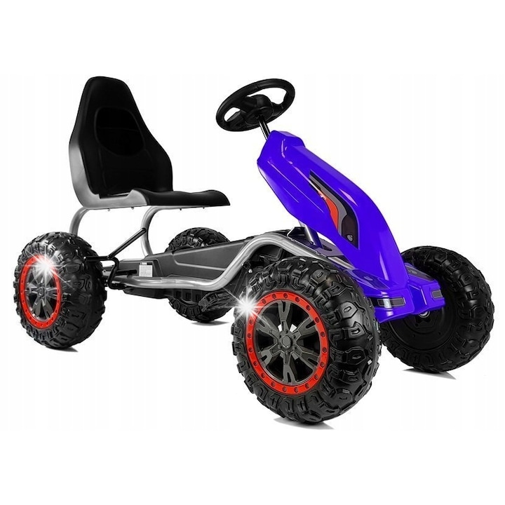 GOKART Ramiz за деца, 135x75x91см, дунапренови колела, спирачка, табела с име