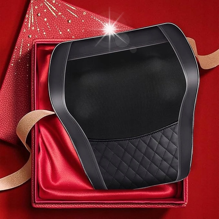 Perna de masaj Shiatsu OMASSA cu incalzire pentru gat, spate si picioare, 4 capete rotative, 3 niveluri de intensitate, compacta