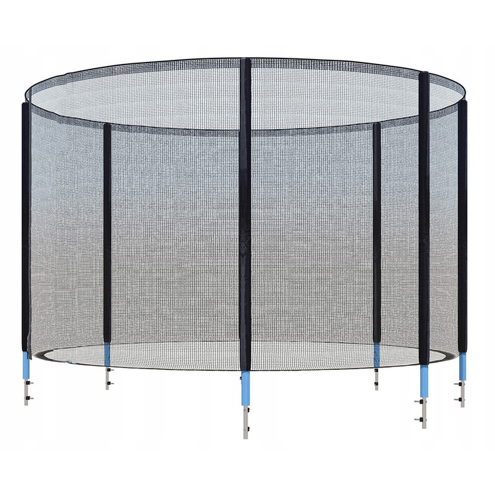 Védőháló trambulinhoz, 8FT, 6 oszlop, időjárásálló, magasság 155cm