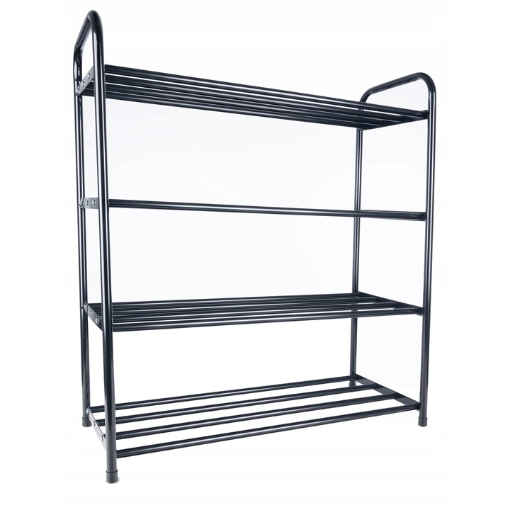 Cipőtartó, Gotel, 4 szintes, 65x26x71cm, fém, kompakt