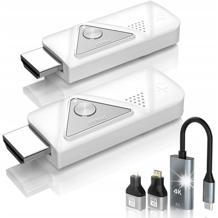 Transmitator si receptor HDMI fara fir, PWAY, model DT257W-H, 1080P, 30m, compact
