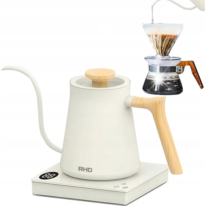 Fierbator electric Bear 3w1, 300ml, 4 temperaturi, inox, prietenos cu calatoriile, 73x73x22mm