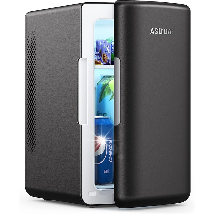 Frigider auto 2in1 AstroAI 6L, functie de incalzire si racire, 12V/230V, pentru bauturi si cosmetice