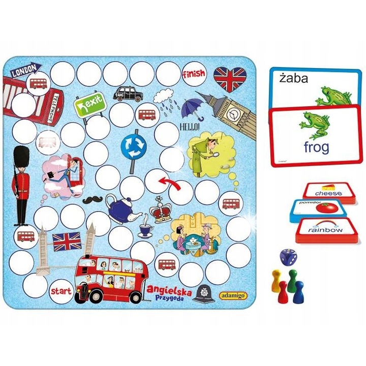 Társasjáték, Angielska Przygoda, 100 angol szókártya