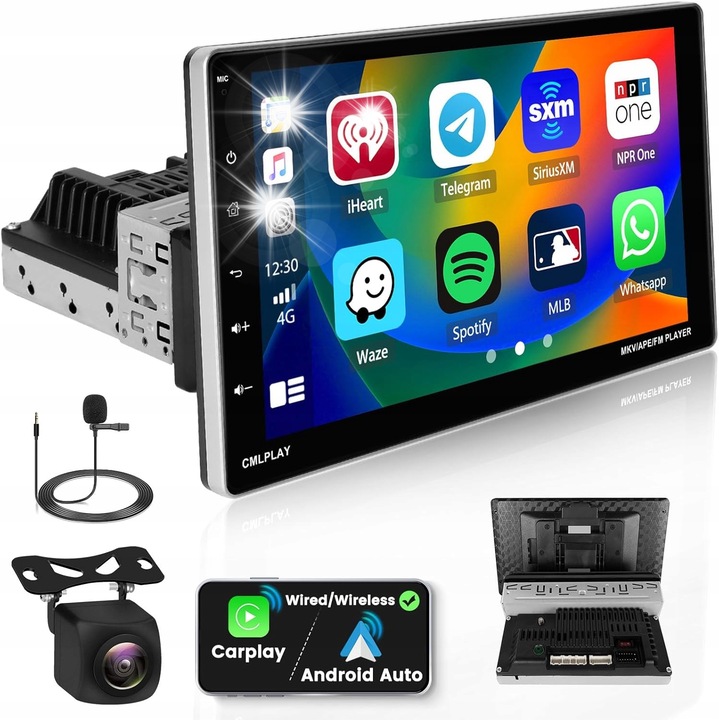 Радио за кола, 1 DIN Android 13, 9" тъчскрийн, 2G+64G, Bluetooth, GPS