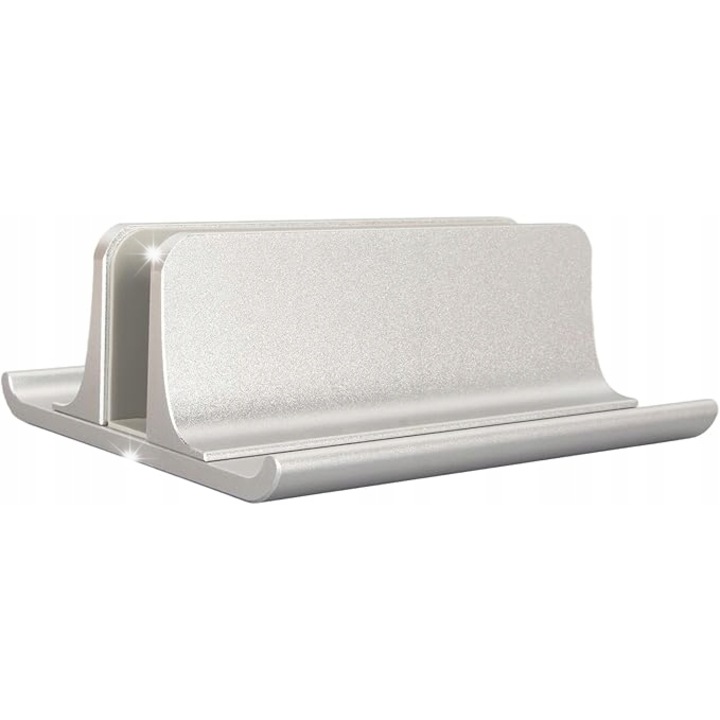 Suport laptop, aluminiu, argintiu, 13x11x5cm